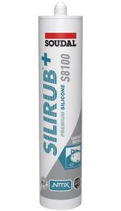 Soudal Silirub+ S8100 Neutraal | Sanitairkit | Voegengrijs | 300 ml - 137422