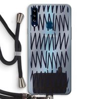 Marrakech Zigzag: Samsung Galaxy A20s Transparant Hoesje met koord