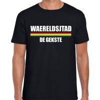 Carnaval Waereldsjtad de gekste t-shirt zwart voor heren