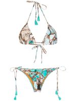 Lygia & Nanny bikini Maya à imprimé marbré - Bleu