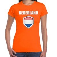 Verkleed T-shirt voor dames - oranje - Nederland landen supporters - fan - aanmoedigen