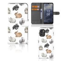 Telefoonhoesje | Met pasjeshouder | voor Nokia G60 Konijntjes