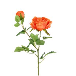 Engelse Tuinrozen Kunsttak 69cm Oranje