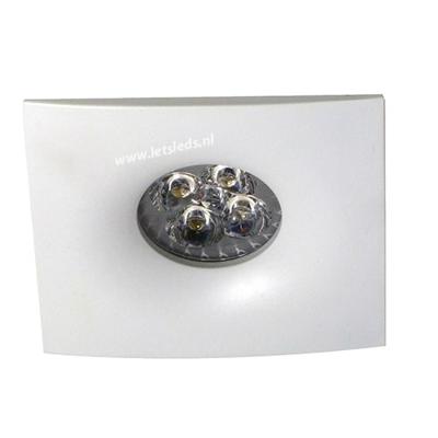 LED spot MR16 4Watt vierkant WIT dimbaar (12 Volt)