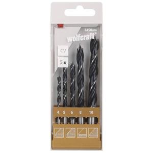 Wolfcraft 8458000 Hout-spiraalboorset 5-delig 4 mm, 5 mm, 6 mm, 8 mm, 10 mm Cilinderschacht 1 set(s)