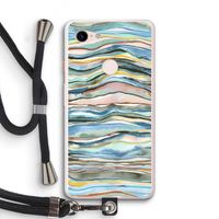 Watercolor Agate: Pixel 3 XL Transparant Hoesje met koord