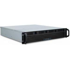 Inter-Tech 2U 2404L S-ATA Rack Zwart, Grijs
