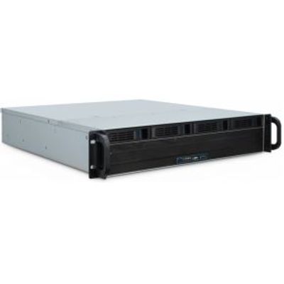 Inter-Tech 2U 2404L S-ATA Rack Zwart, Grijs