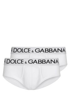 Dolce & Gabbana lot de deux boxers à logo imprimé - Blanc