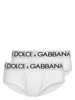 Dolce & Gabbana lot de deux boxers à logo imprimé - Blanc - thumbnail