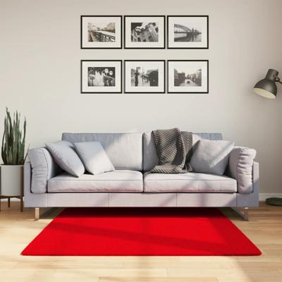 VidaXL Vloerkleed huarte laagpolig zacht wasbaar 120x120 cm rood