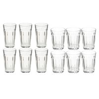 Set 12x stuks Lorenz-serie water/drink glazen 250 en 350 ml van glas