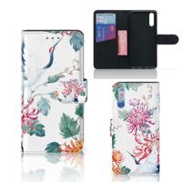 Huawei P20 | Telefoonhoesje | Met pasjeshouder | Bird Flowers