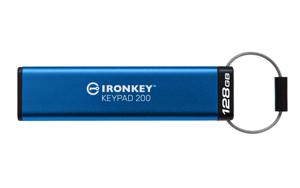 Kingston Technology IronKey 128GB Keypad 200, FIPS 140-3 Lvl 3 (aangevraagd) AES-256 versleuteld