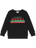 Gucci Kids sweat à logo imprimé - Noir