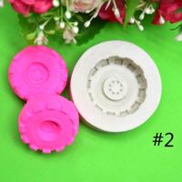 2 PC'S DIY banden vorm suiker ambachtelijke taart siliconen mal fondant bakken versieren tools willekeurige kleur levering grootte: maat 2