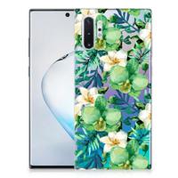 Samsung Galaxy Note 10 Plus | TPU Case | Orchidee Groen Samsung Galaxy Note 10 Plus | TPU Case | Orchidee Groen