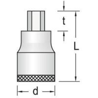 Gedore IN 21 19 6181280 Inbus Schroevendraaierdop 19 mm 1 (25 mm) - thumbnail