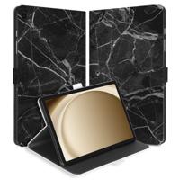 Book Case Hoesje met Standaard Marmer Zwart Samsung Galaxy Tab A11 Plus