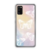 White butterfly: Samsung Galaxy A41 Transparant Hoesje White butterfly: Samsung Galaxy A41 Transparant Hoesje