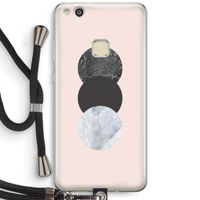 Marmeren cirkels: Huawei Ascend P10 Lite Transparant Hoesje met koord