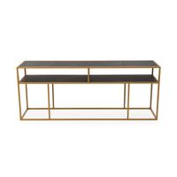 Stalux Side-table Teun - goud / zwart marmer