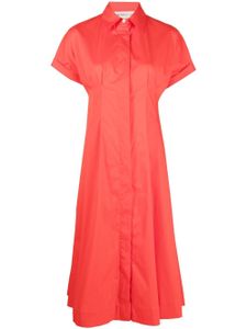 Blanca Vita robe-chemise mi-longue à manches courtes - Rouge