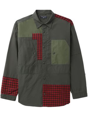 Comme des Garçons Homme chemise boutonnée à empiècements - Vert