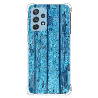 Samsung Galaxy A73 Stevig Telefoonhoesje Wood Blue