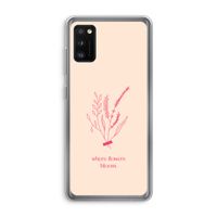 Where flowers bloom: Samsung Galaxy A41 Transparant Hoesje