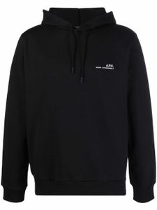 A.P.C. hoodie à logo imprimé - Noir