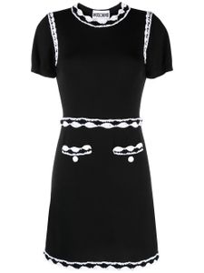 Moschino robe à design en dentelle - Noir