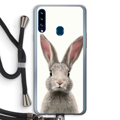 Daisy: Samsung Galaxy A20s Transparant Hoesje met koord