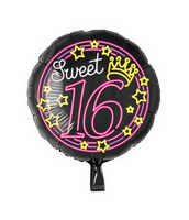 Neon folie ballon sweet 16 jaar