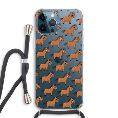 Pony: iPhone 12 Pro Max Transparant Hoesje met koord