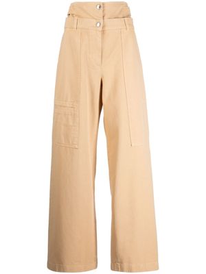 System pantalon à taille superposée - Marron