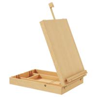 HOMCOM Tafel Schildersezel - Opvouwbare Ezel Box van Beukenhout, 27cm x 41,5cm x 74,5cm, Natuur