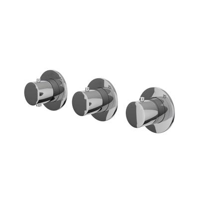 Afbouwdeel IVY Bond Inbouwthermostaat 2 Stopkranen Symmetry Met Ronde Rozetten Chroom IVY