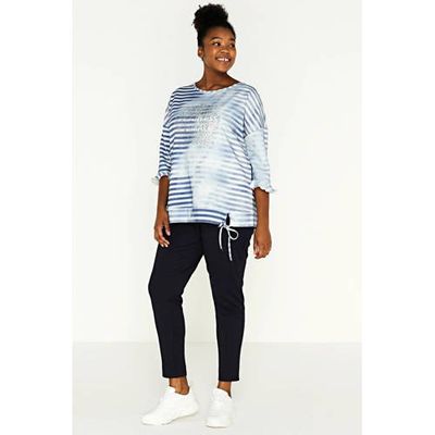 No Secret gestreepte top blauw/wit/zilver No Secret gestreepte top blauw/wit/zilver