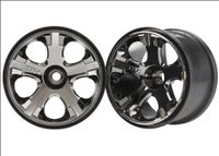 Wheels, all-star 2.8" (black chrome) (nitro front) (2)