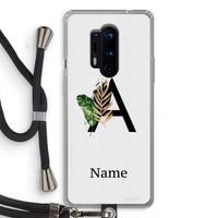 Charcoal Flora: OnePlus 8 Pro Transparant Hoesje met koord