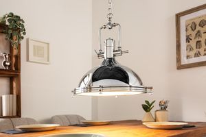 Industriële hanglamp INDUSTRIAL 45cm zilver chroom design klassieker - 22856