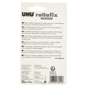 UHU rollafix refill 36945 Plakband Transparant (l x b) 25 m x 19 mm 1 stuk(s)