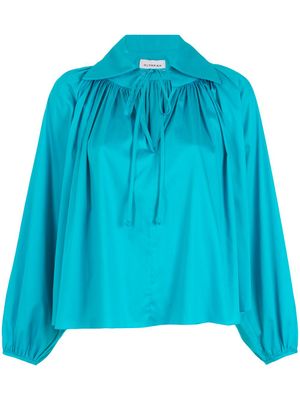 Olympiah blouse à fronces - Bleu