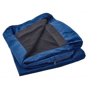 Beliani BERNES - Fauteuil overtrek-Blauw-Fluweel