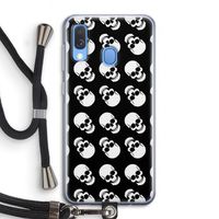 Musketon Skulls: Samsung Galaxy A40 Transparant Hoesje met koord