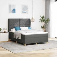 Boxspringbed met Matras Donkergrijs 90x190 cm Donkergrijs