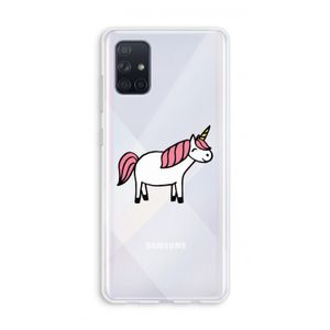 Eenhoorn: Galaxy A71 Transparant Hoesje