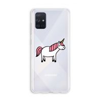 Eenhoorn: Galaxy A71 Transparant Hoesje