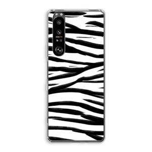 Zebra pattern: Sony Xperia 1 III Transparant Hoesje